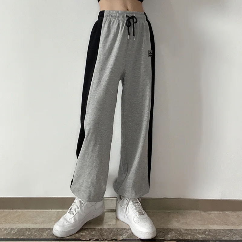 

Ladies Jogging Sweatpants Stitching Beam Foot Sweater Casual Pants Women Autumn and Winter Sports and Leisure Women's Trousers