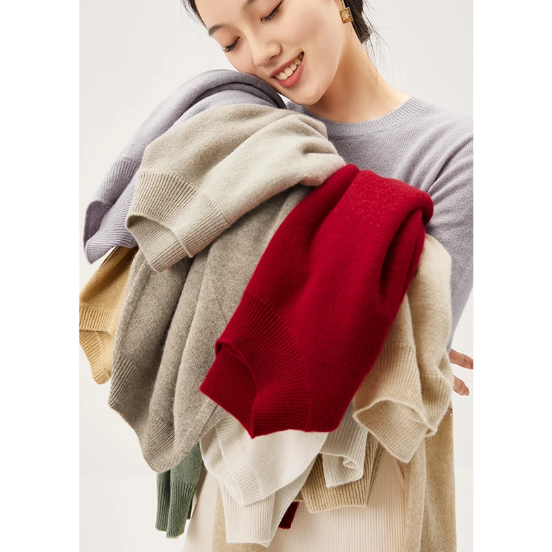 

Basic Fashion Design Half High Collar 100% Cashmere Outfit Korean Tops Women 2022 Pullover Autumn/Winter A-straight