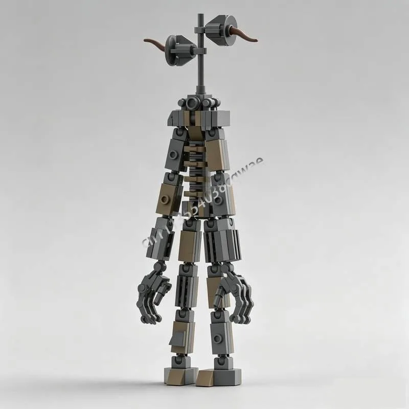 Фото НОВИНКА: 100 деталей MOC, фигурка-монстр Сирен-Голова, модель-конструктор, развивающая игрушка-головоломка для самостоятельной сборки, подарок, строительные блоки №2