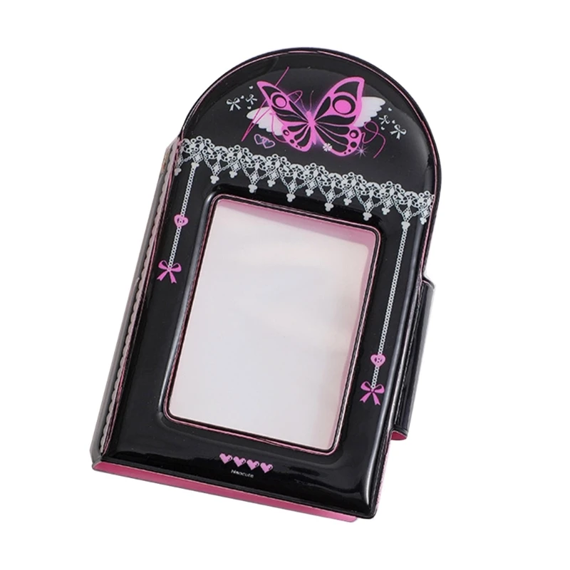 

Kpop Photo Card Holder Book 3 Inch Mini Photo Album 40-Pockets Small Photo Card Book Square Hollow Photocard Holder
