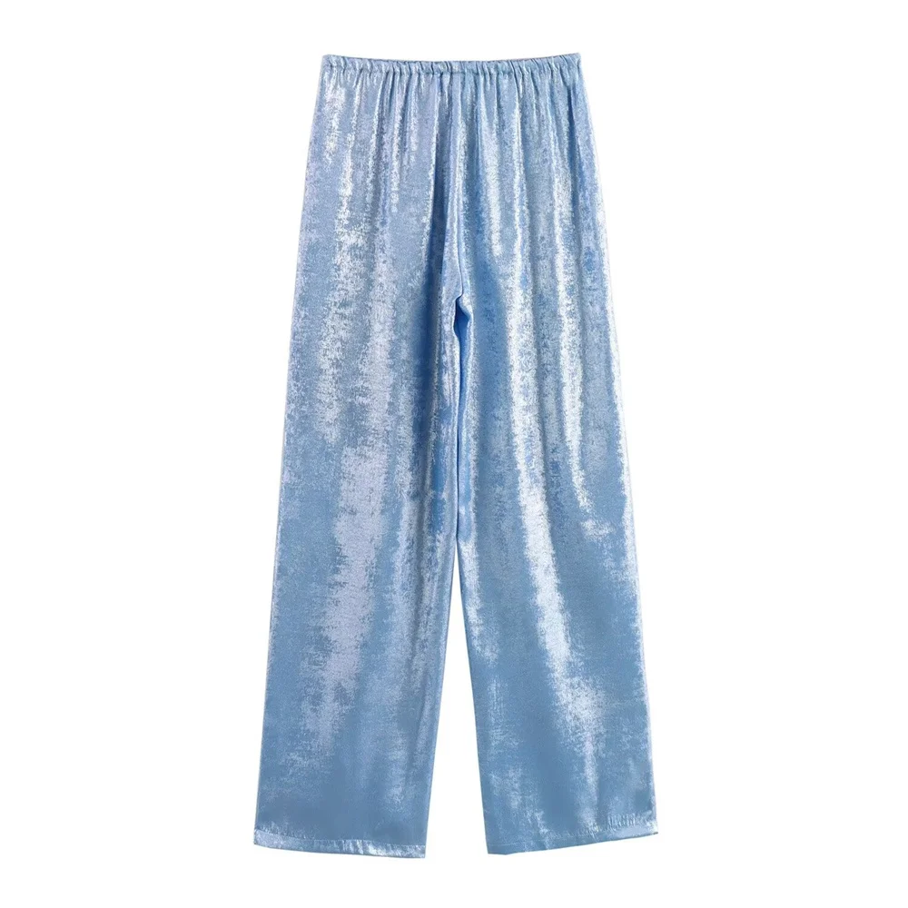 Женские Широкие Брюки Zarb Повседневные До Щиколотки С Высокой Талией И Шнурком