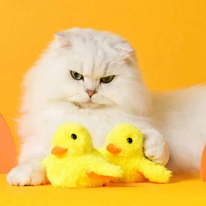 

Flapping Duck Cat Toys Electric Bird Toys Washable Cat Plush Toy With Catnip Vibration Sensor Cats Game Interactive Toy Kitten