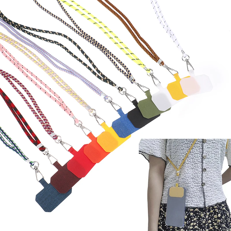 

Universal Crossbody Patch Phone Lanyards Mobile Phone Strap Lanyard Nylon Soft Rope Cell Phone Hanging Cord Holder Dropshipping