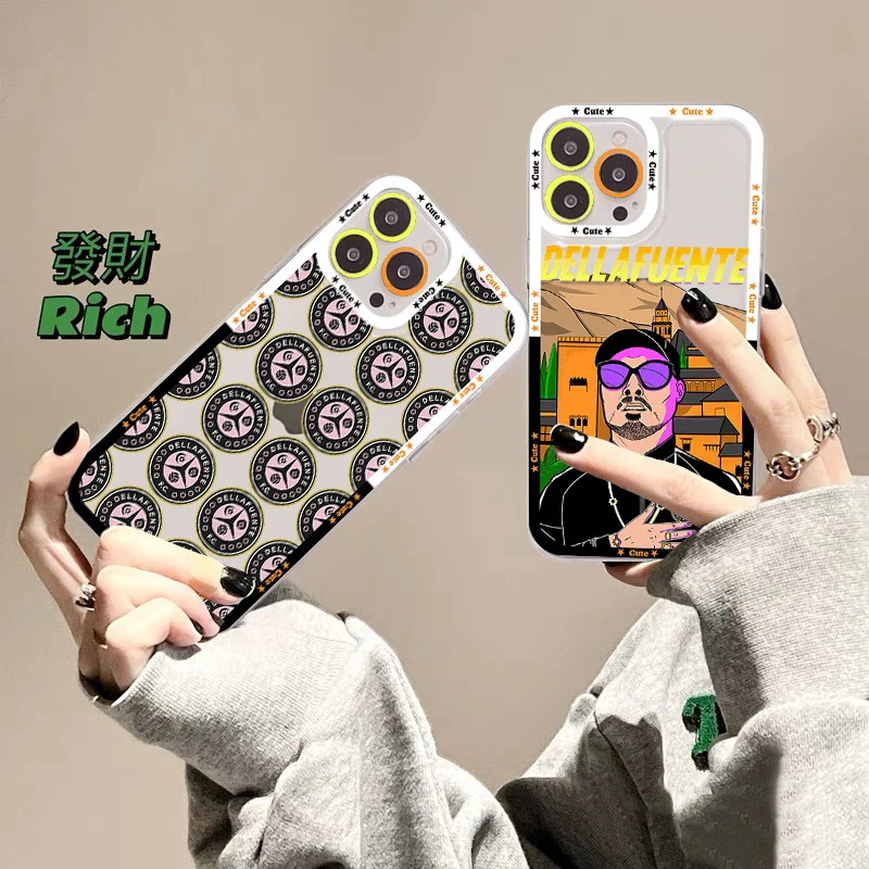 

Dellafuente F C Artwork Phone Case For iPhone 14 13 12 11 Pro Max Mini X Xs XR 6 7 8 Plus SE 2020 Transparent Case