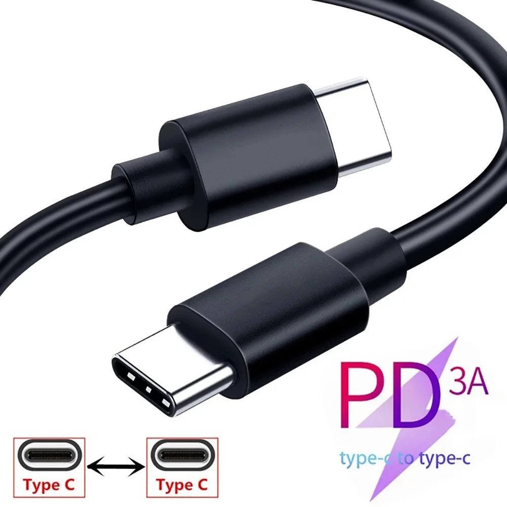 

100 шт./партия, Usb-кабель для быстрой зарядки, 1 м, 2 м, 60 Вт, 3 А