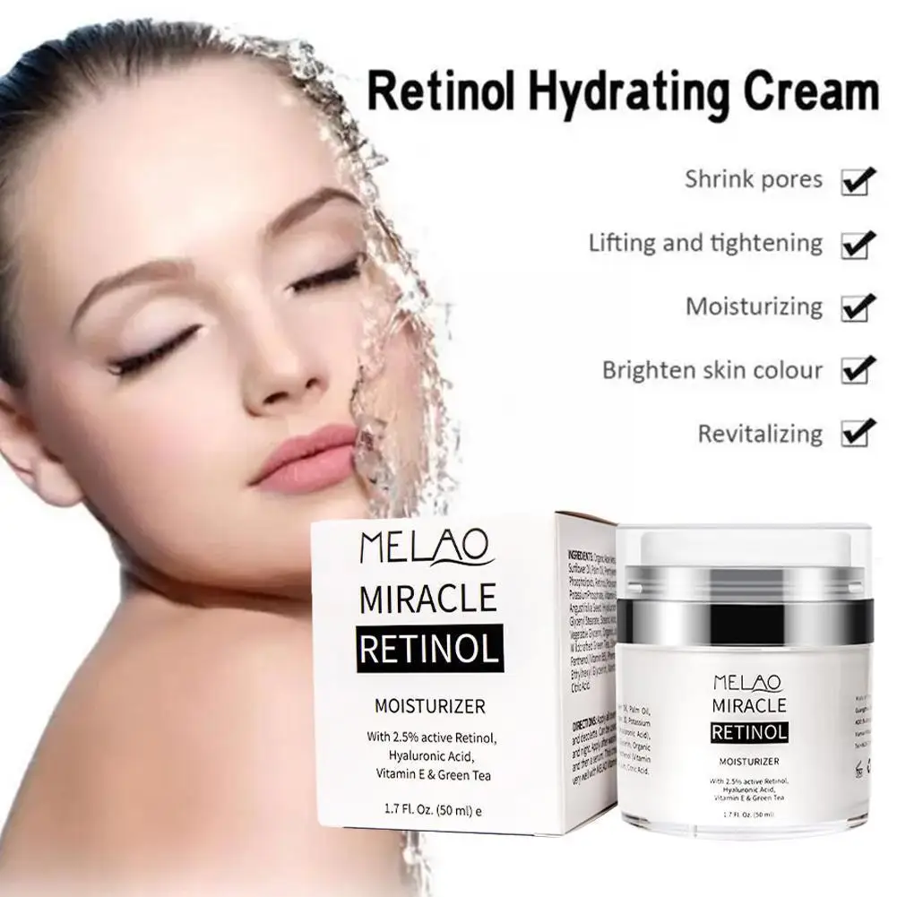

50g Retinol Whitening Face Cream Vitamin A Moisturizing Skin Face Care Wrinkle Anti Products Cream Repair Nourishing N5C2