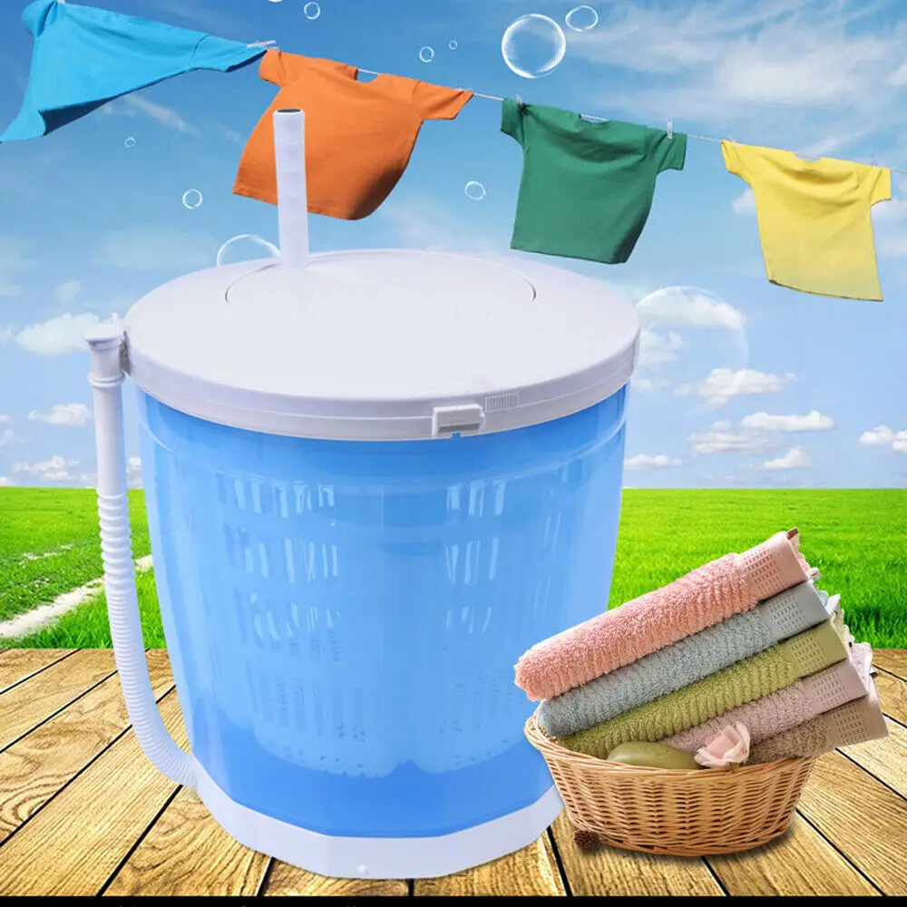 

2 in 1 Washing Machine Portable Washer Spin Dryer Washing Machine Student Dormitory Hand Cranked Non-Electric Free Dehydrator