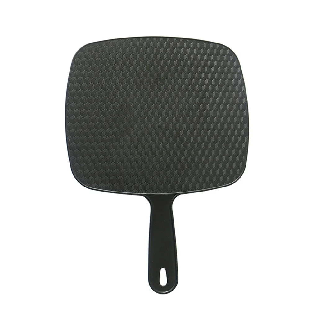 

Mirror Handheld Hand Makeup Handle Salon Large Portable Black Vanity Held Hairdressing Barbers Travel Paddle Hairdressers