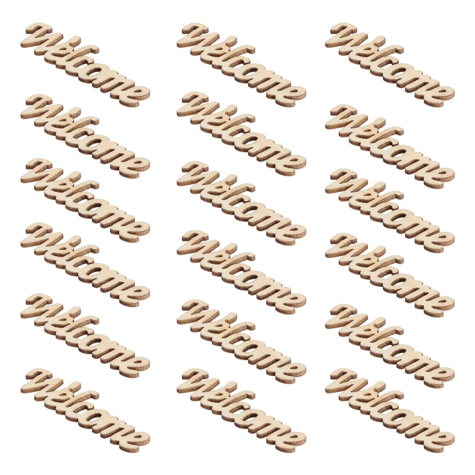 

15pcs Welcome Wood Piece Decor Prop Wood Piece for Wedding Party Home Gathering
