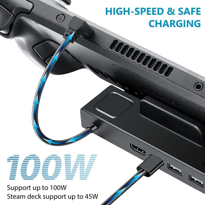 

Док-станция для паровой колоды 6 в 1, держатель концентратора USB 3.0 Type-c, зарядное устройство 4K HDMI, подключение к телевизору/дисплею, Паровая колода