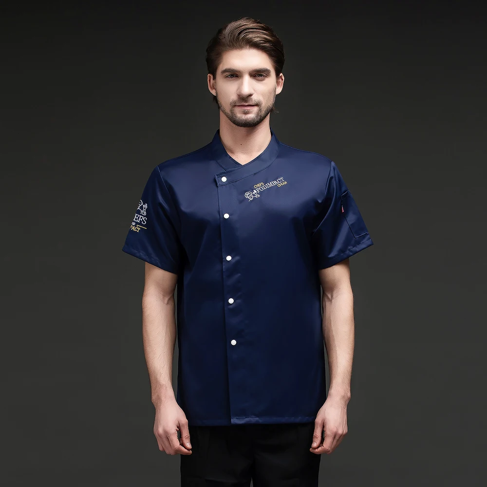 Черная Униформа шеф-повара с логотипом пальто для приготовления суши в ресторане