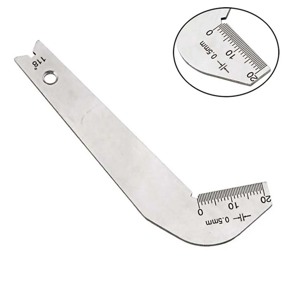 

Bit Pattern Drill Template Gauge Welding Inspect Tool Weld Drill Bit Measurement Stainless Steel 118 Degree dropshipping