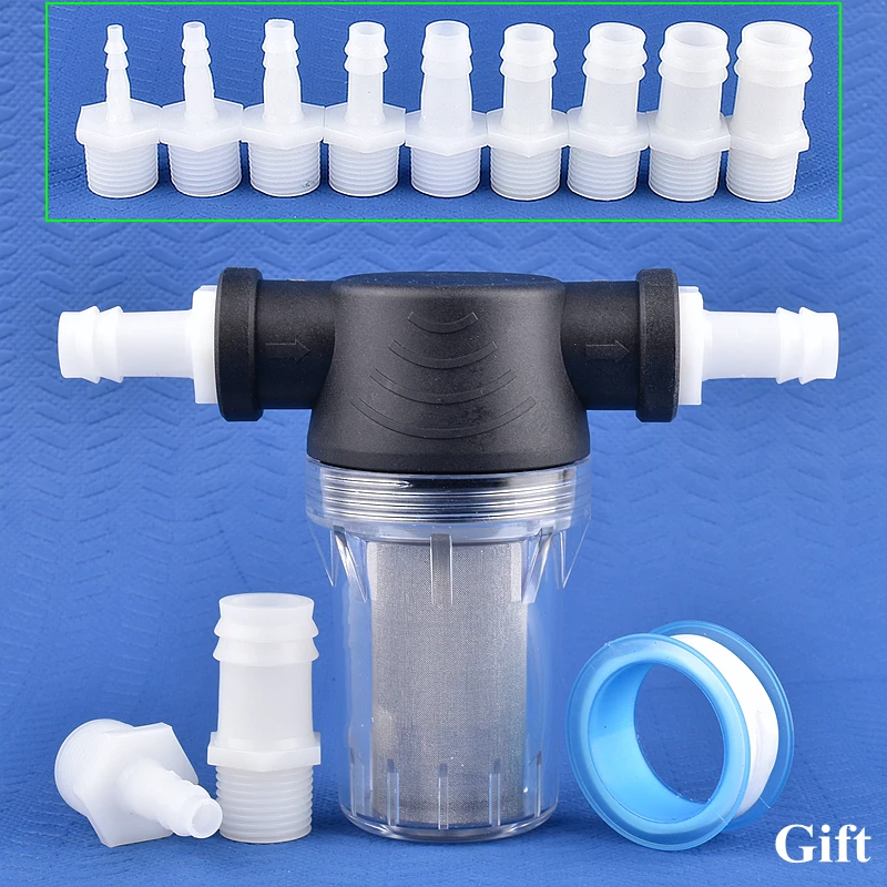 

Garden Water Filter 1/2"To 4~20mm Plastics Pagoda Joints Aquarium Fish Tank Irrigation Hose Connector Kitchen Household Strainer