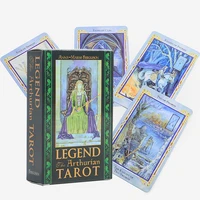 hot selling tarot board game card full english hd animation portable playing board divination game legend the arthurian card