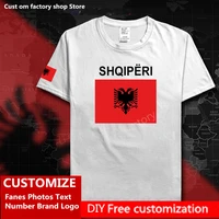 republic of albania alb albanian cotton t shirt custom jersey fans diy name number brand logo fashion loose casual t shirt