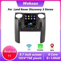 wekeao 1 din 9 7 inch car radio android 11 for land rover discovery 3 autoradio with bluetooth touch screen carplay navigation
