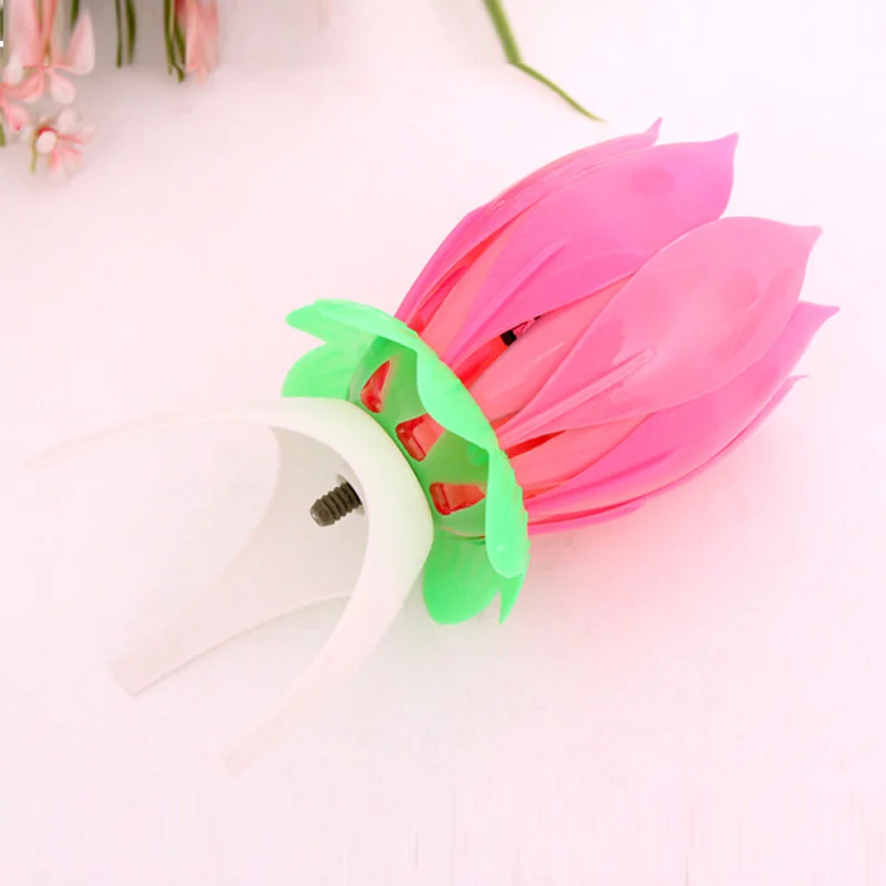 Детская музыкальная свеча в виде лотоса для вечеринки честь Дня Рождения