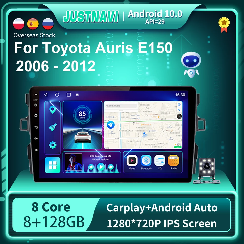 

JUSTNAVI Car Radio Player For Toyota Corolla E140 E150 2006 - 2012 GPS Multimedia Stereo Auto Carplay IPS 8G 128G 2din Autoradio