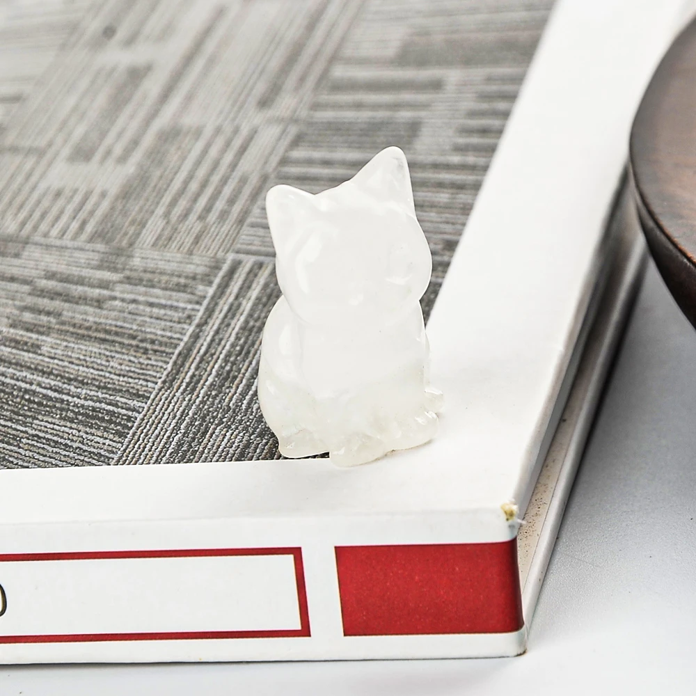 

Фигурка Кошки Из Натурального Камня, Ручная Резьба, Целебный Камень, Скульптура, Украшение Для Любителей Кошек, Декор Для Дома