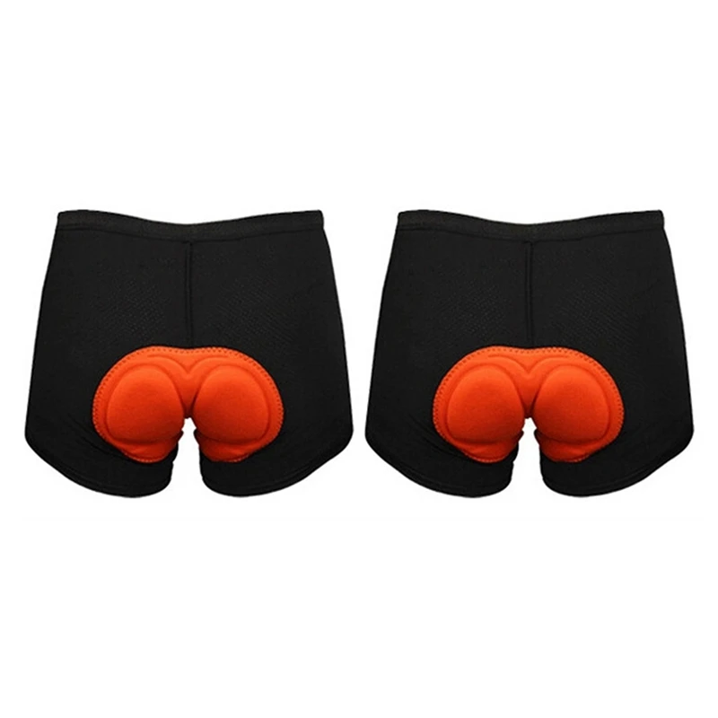 

2 PCS Bicycle Cycling Shorts Unisex Underwear Sponge Gel Bicycle Pants 3D Padded Bike Men's Sportswear Size XL L
