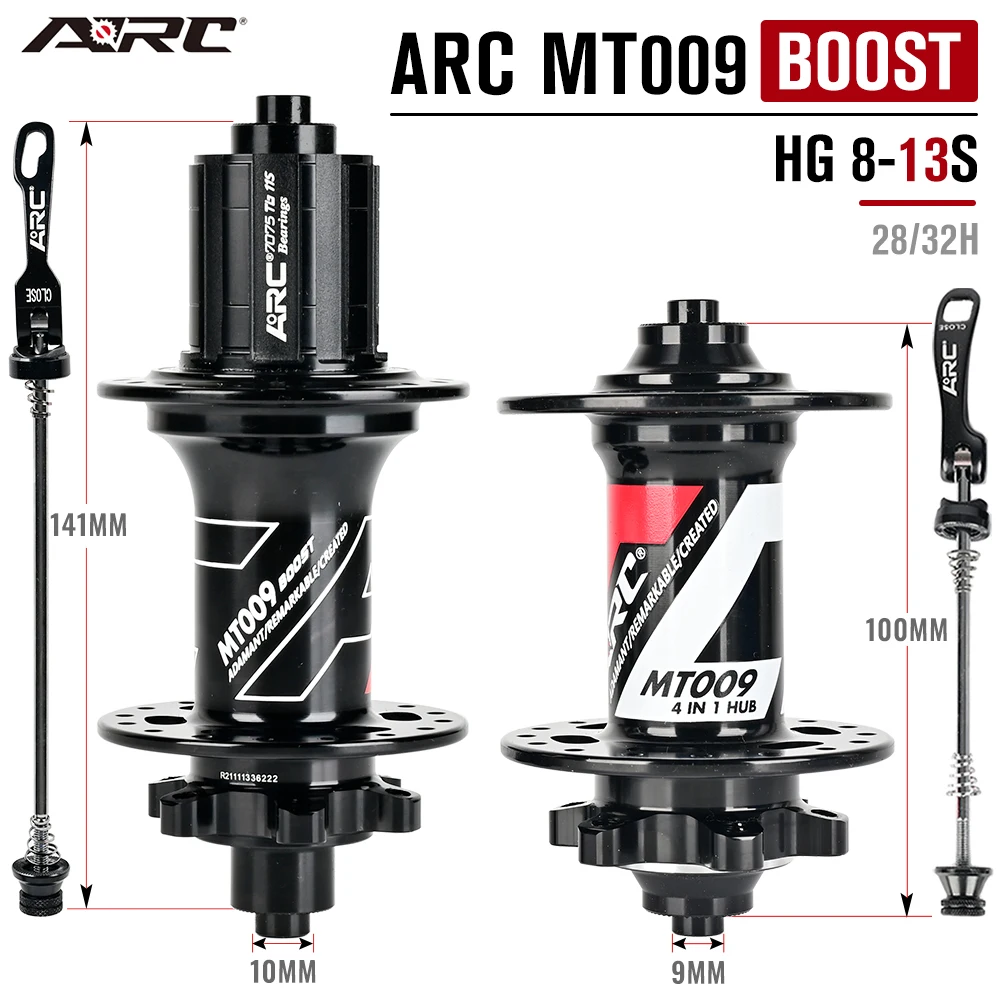 Ступица для горного велосипеда ARC BOOST 141x10 мм ступица с 4 подшипниками 6 отверстиями