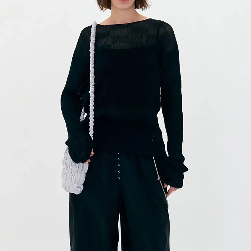 Женский трикотаж L0 * новый весенне-летний повседневный пуловер с круглым вырезом