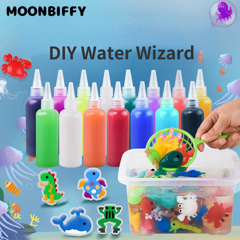 Kids Handmade DIY Craft Painting Stickers Montessori Education Origami Magic Water Elves Kit Set Toys Children Gift Kids Craft