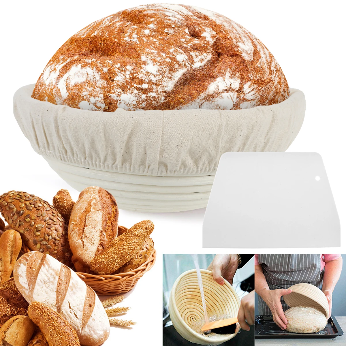 

Корзина для хлеба, 9 дюймов, круглая миска для теста