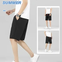 mens solid color shorts trend versatile comfortable fashion casual shorts mens summer sports five pants thin large size shorts
