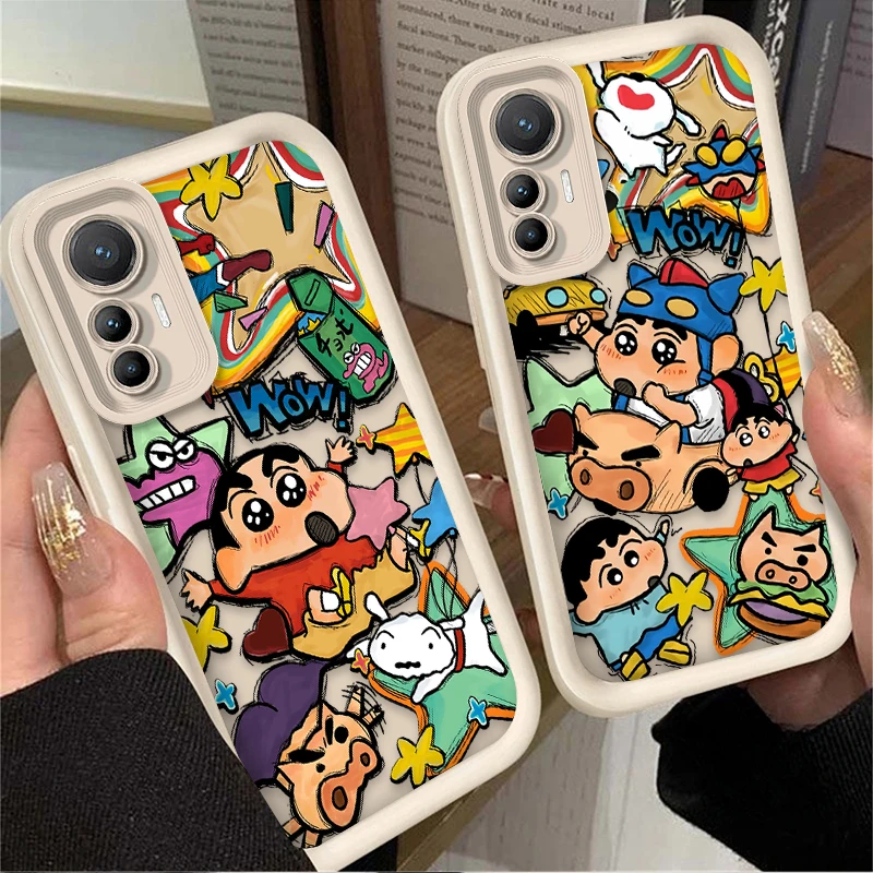 Фото Милый чехол C-Crayon S-ShinChan для Xiaomi Poco X6 X7 F5 F6 X5 X3 NFC F3 M6 Pro 4G Mi 13 12 11 Lite 5G 14 13T 12T 11T 14T Pro Etui №2