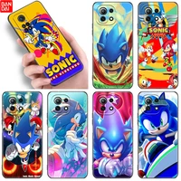 sonic the hedgehog phone case for xiaomi mi 11 lite ne 11i 11t a3 a2 a1 10t poco x3 nfc gt f3 m3 m4 x4 pro 5g black soft cover