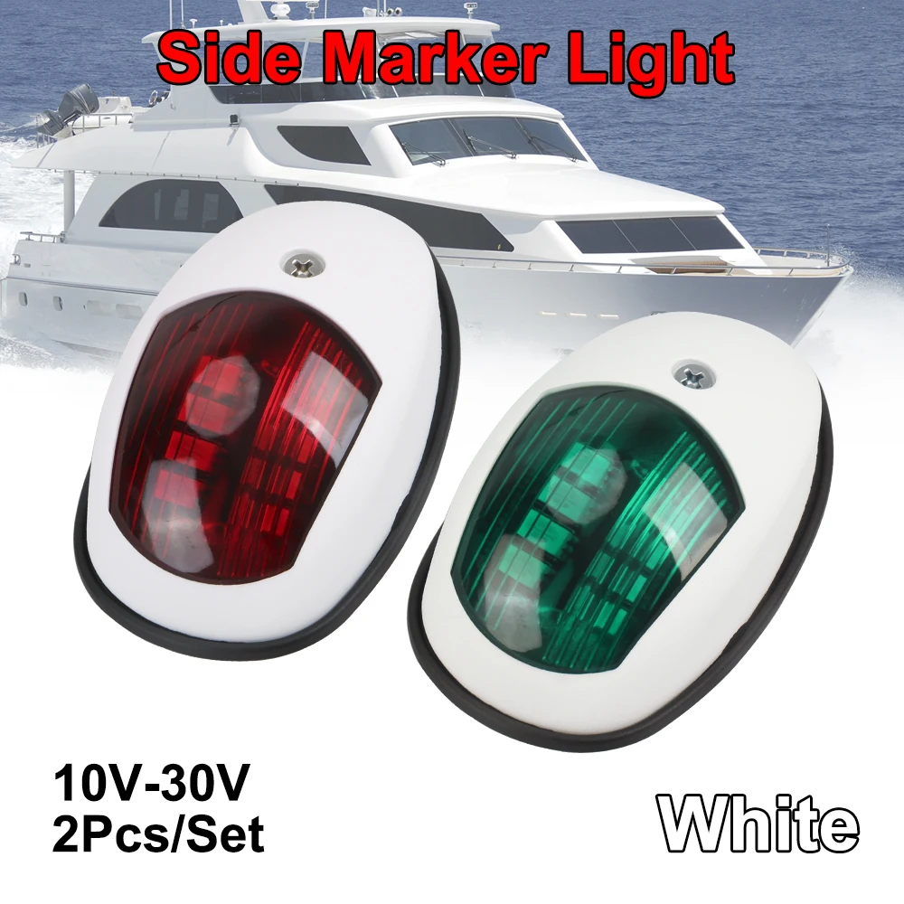 

2Pcs/Set Signal Warning Lamp Starboard Port Side Light LED Navigation Light For Marine Boat Yacht Truck Trailer Van 10V-30V