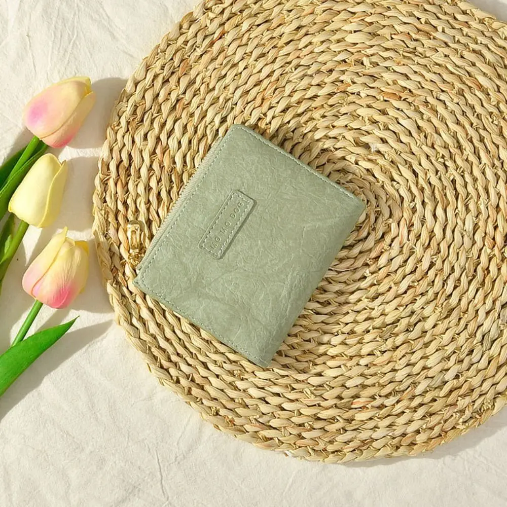 Кожаный кошелек с застежкой-молнией однотонный