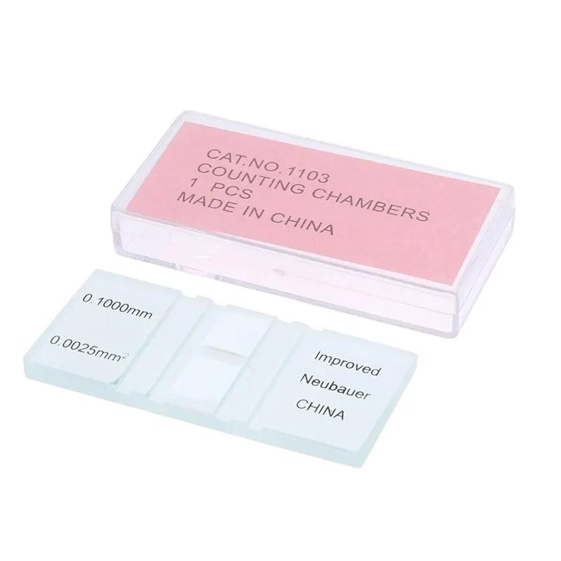 

Blood Cell Count Plate Glass Microscope Slide With Grid Counting Chambers For Hemocytometer Yeast Counting Biology Tool 74x33mm