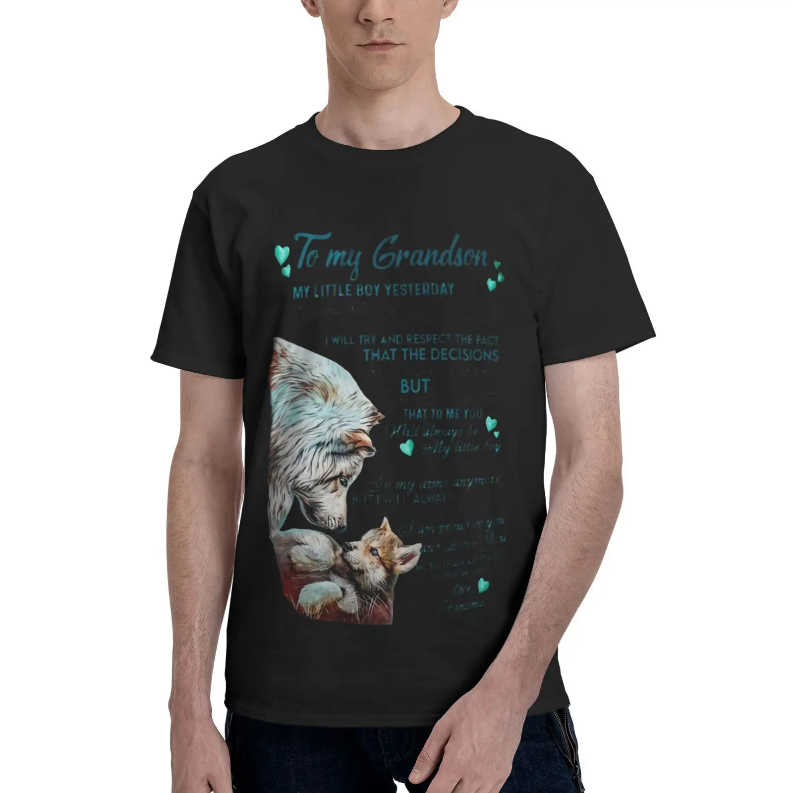 

К моему внуку моя маленькая вчера Мужская футболка Оверсайз Футболки Топы топы футболки для женщин Мужская одежда