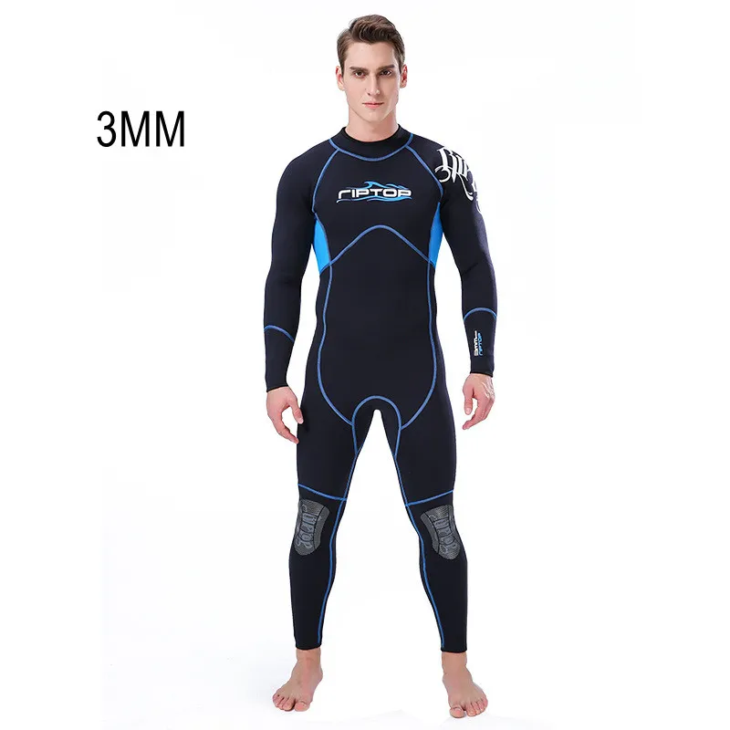 3MM Neoprene One Piece Surfing Jellyfish Snorkeling WetSuit For Men Scuba Keep Warm Long Sleeve Hunting Spearfishing Diving Suit