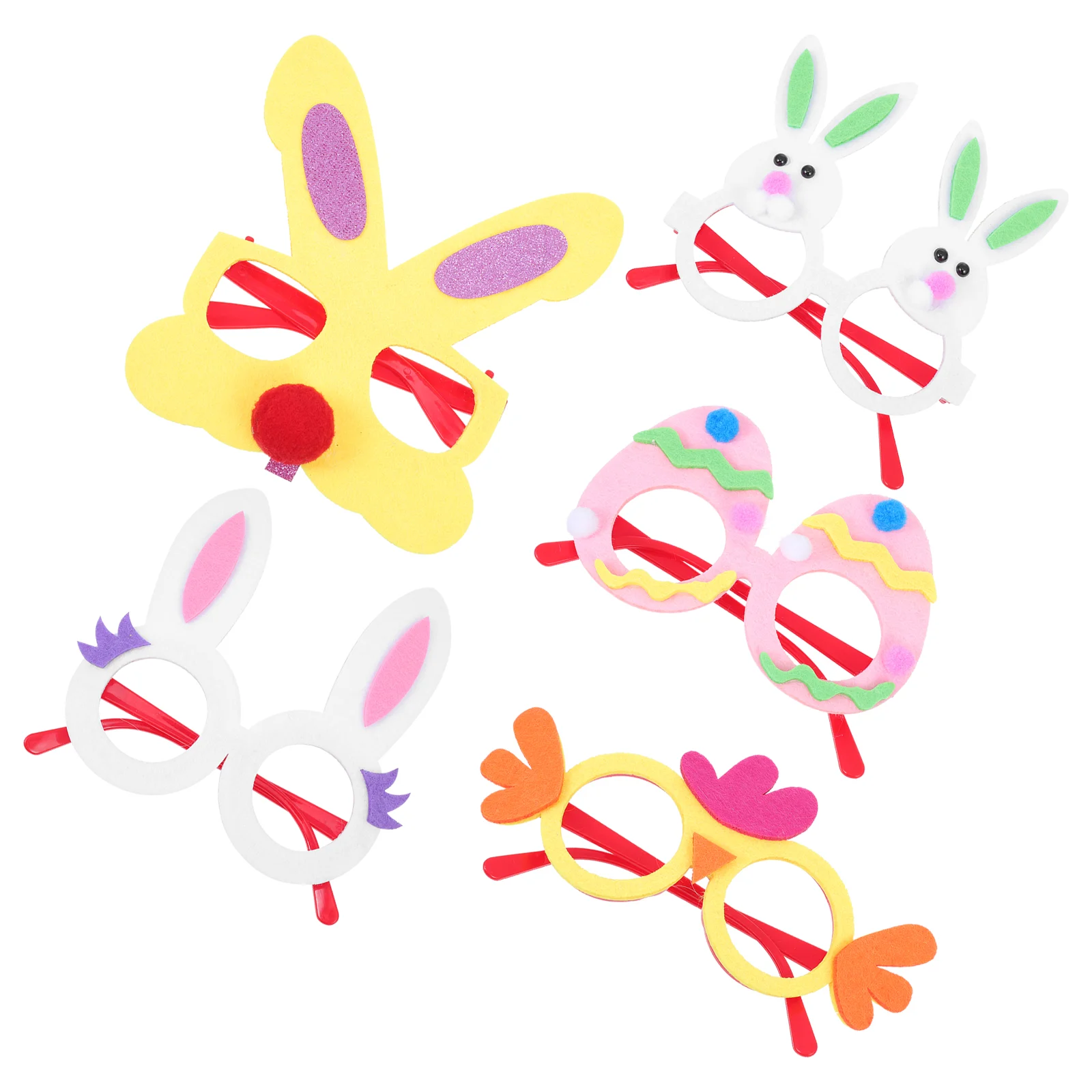 

5Pairs Glasses Eyeglasses Costume Prop Themed Eyeglasses Party Cosplay Glasses for Kids Party