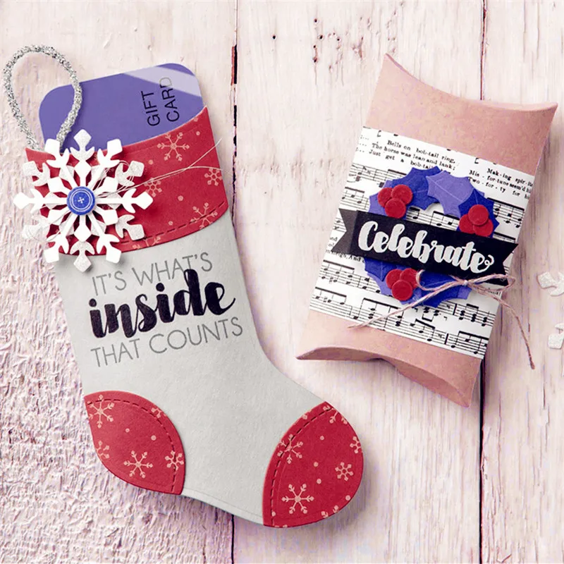 

Christmas Sock Stocking Metal Cutting Dies Stencils for DIY Scrapbooking Album Paper Card Decorative Craft Embossing Die Cuts