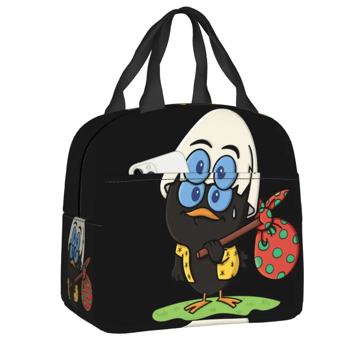 

Изолированная сумка для ланча Calimero для женщин, водонепроницаемый Термосумка с аниме рисунком, для офиса, пикника, путешествий