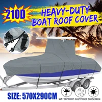 210d waterproof center console t top roof boat cover 16 24ft winter snow cover sunshade dustproof cover heavy duty marine cover