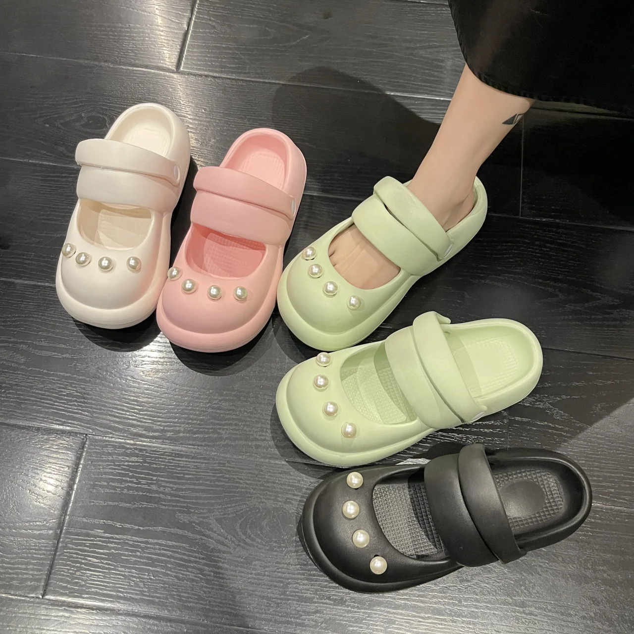 

Женские туфли, женские шлепанцы, роскошные шлепанцы, низкий каблук, искусственная кожа, базовые римские тканевые туфли, низкие тапочки, 2023