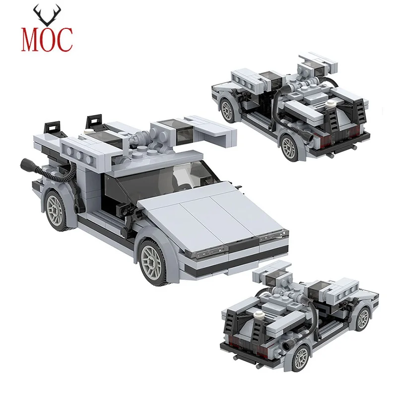 

High Tech RC Car Back To The Future Time Machine Deloreaning Speed MOC Supercar Champions Building Blocks Tech Bricks Kids Toy