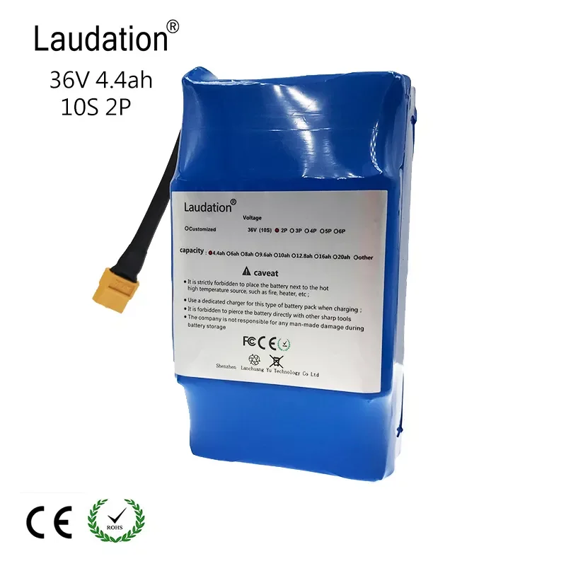 

Laudation 36v 4.4ah battery pack 10S 2P High Drain 2 wheel Electric Scooter Balancing Battery For Self-balancing Fit 6.5 "7