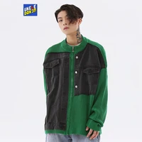 uncledonjm patchwork zipper cardigans mens clothes 2022 autumn and winter knitted sweater men clothing mens winter sweater