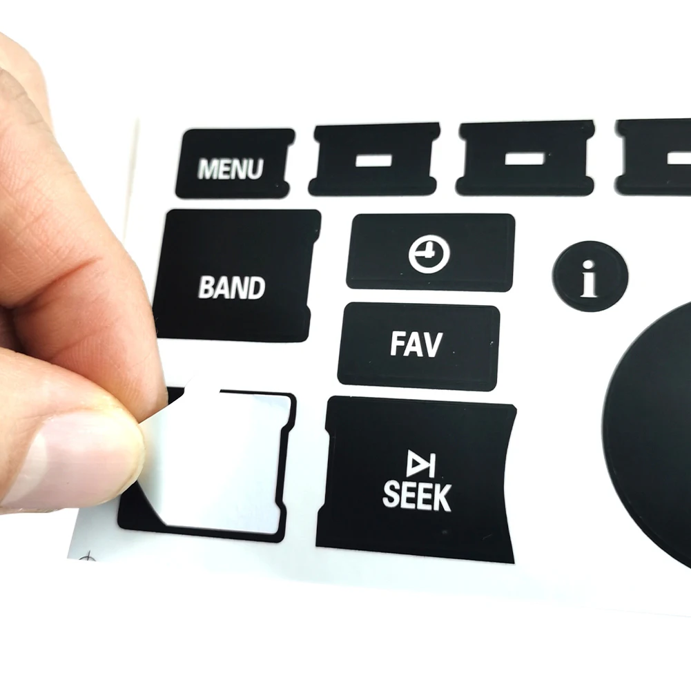 

2pc Car Radio Dashboard Control Button Repair Decals Decorative Sticker A/C Button Sticker Repair Kit For GM Chevrolet Accessory
