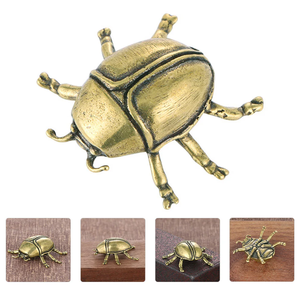 

Beetle Statue Brass Figurine Animal Insectvintage Figurines Sculpture Desktop Ornament Decor Toys Egypt God Fengshui Wall