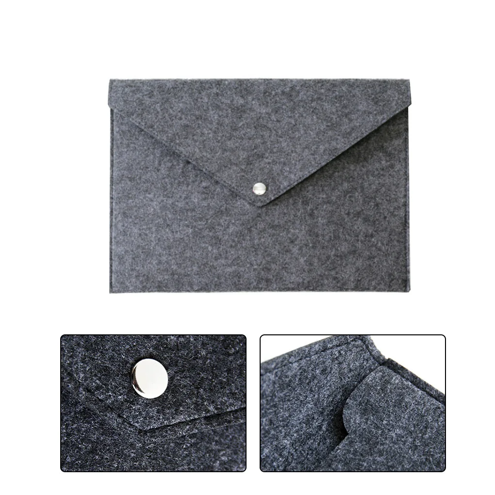 

A4 File Paper Folder Felt Envelope Documents Holder Paper Briefcase Portfolio Case Office School Stationery