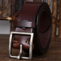 thickened first layer cowhide belt business casual mens italian pure copper pin buckle simple casual jeans luxury trend belt