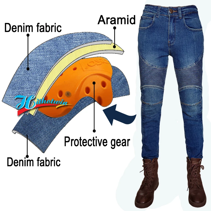 Новые кевларовые женские мотоциклетные джинсы мотобрюки защитное снаряжение