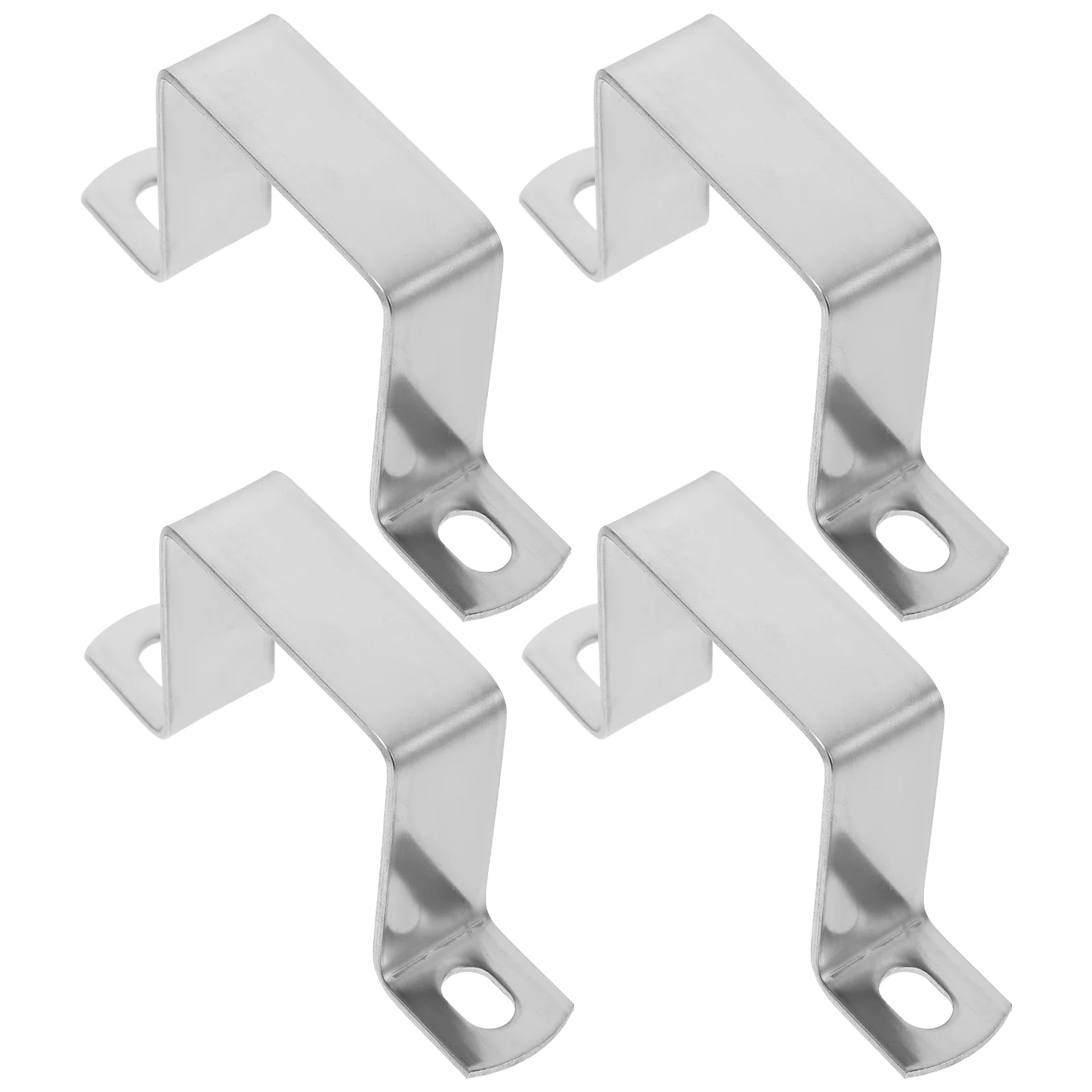 

4pcs Pipe Clamp Square Tube Clamp Bracket 2x2 Inch Pipe Support Base Hanger